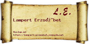 Lampert Erzsébet névjegykártya